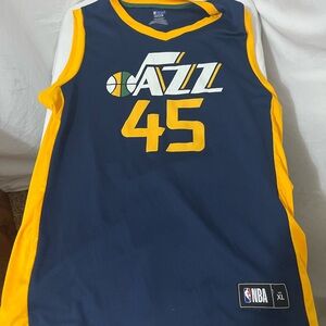 NBA Jazz Donovan Mitchell Retro #45 Jersey Good Condition